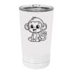 White Sublimatable 16 oz. Polar Camel Pint with Slider Lid Thumbnail
