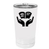 White Sublimatable 16 oz. Polar Camel Pint with Slider Lid Thumbnail
