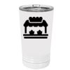 White Sublimatable 16 oz. Polar Camel Pint with Slider Lid Thumbnail