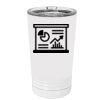 White Sublimatable 16 oz. Polar Camel Pint with Slider Lid Thumbnail
